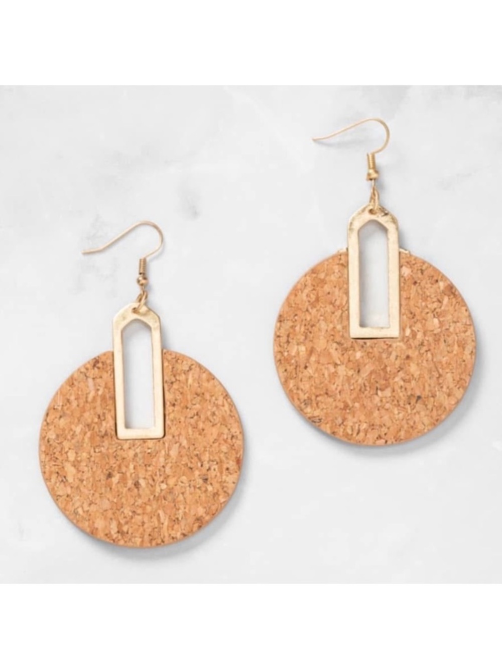 🆕 Cork and Gold Angela Earrings Plunder
